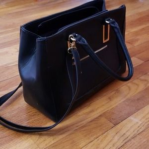 Black leather purse